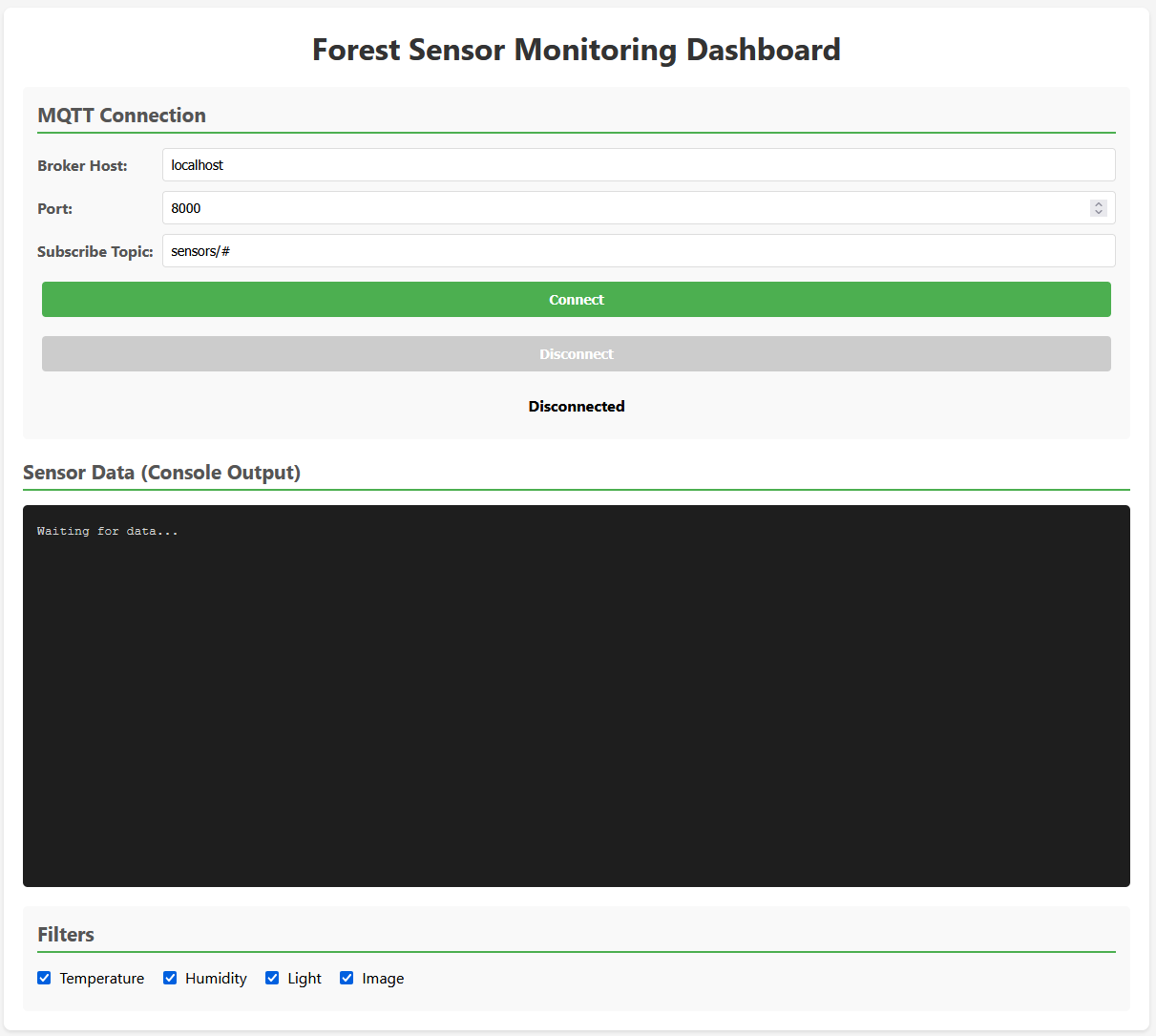 MQTT Forest Monitoring System